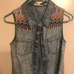 Girls denim tank